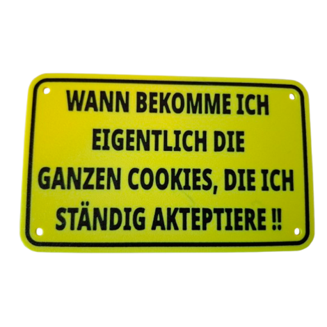 Schild "Cookies"