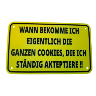 Schild "Cookies"