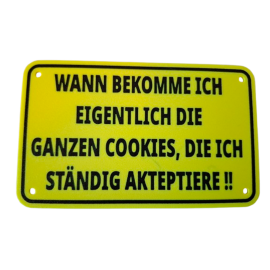 Schild "Cookies"