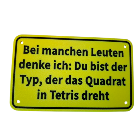 Schild "Tetris"