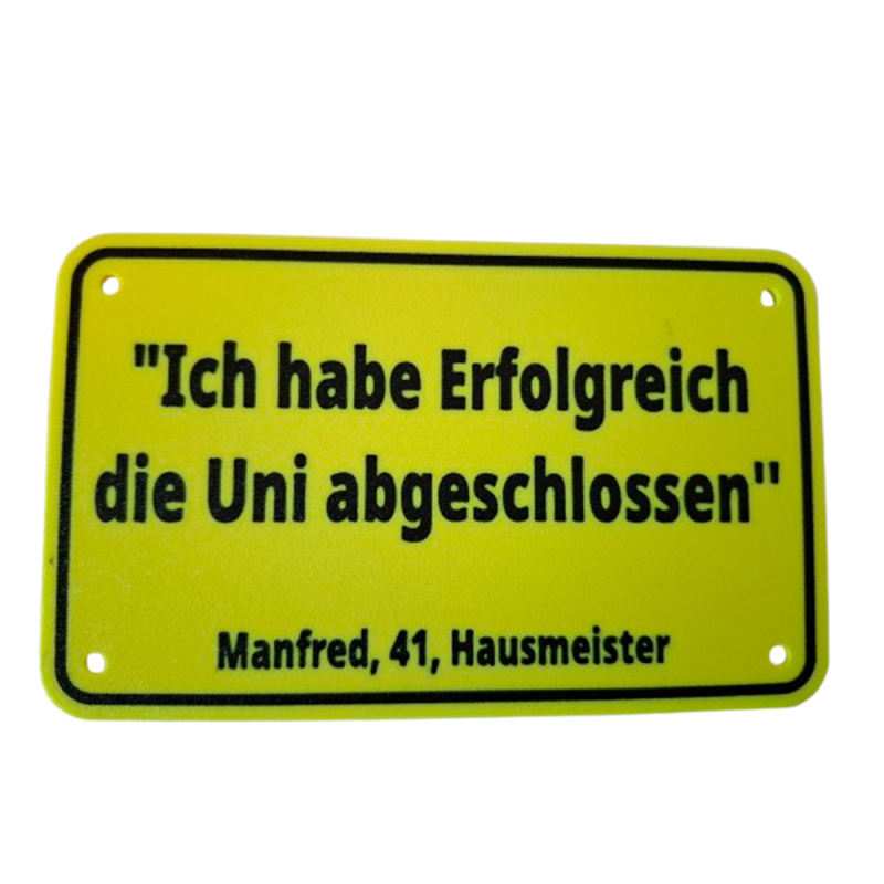 Schild "Manfred"