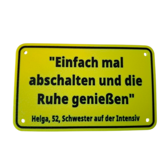 Schild "Helga"