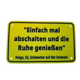 Schild "Helga"