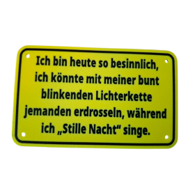 Schild "Stille Nacht"
