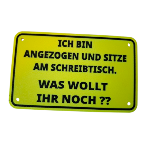 Schild "Schreibtisch"
