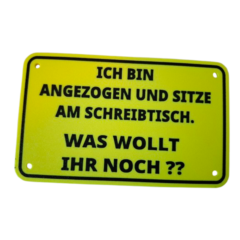 Schild "Schreibtisch"