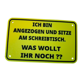 Schild "Schreibtisch"