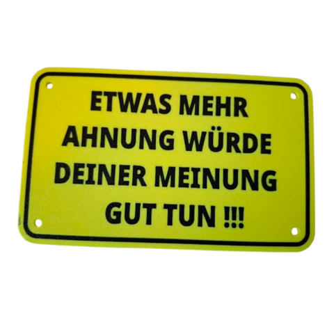 Schild "Ahnung"