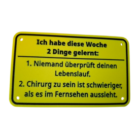 Schild "Chirurg"
