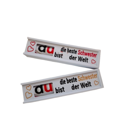 Schokoriegelbox "Du bist die beste Schwester der Welt"