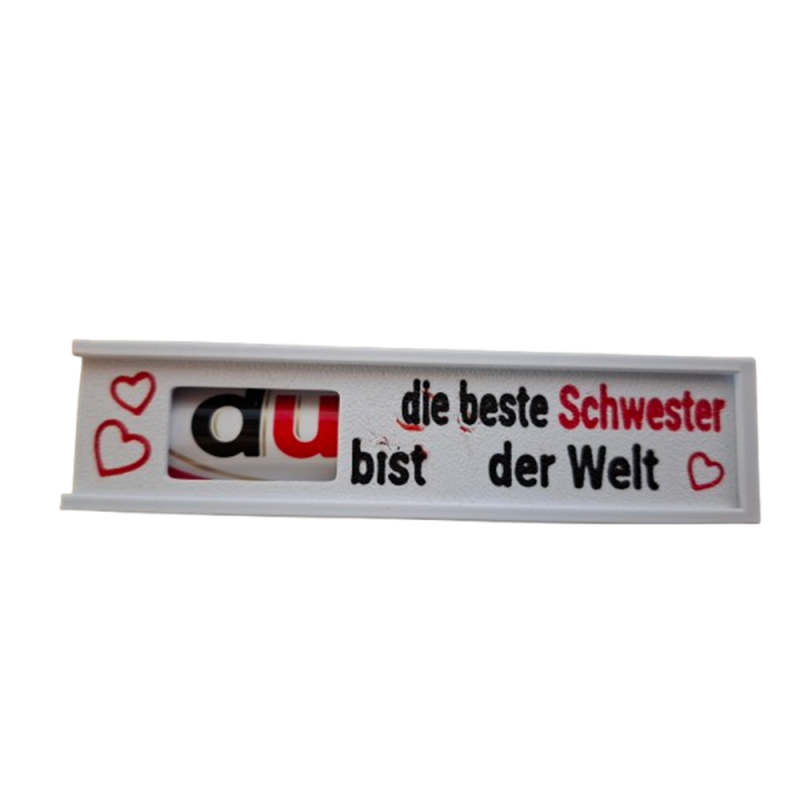 Schokoriegelbox "Du bist die beste Schwester der Welt"