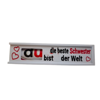 Schokoriegelbox "Du bist die beste Schwester der Welt"