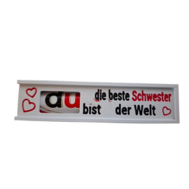 Schokoriegelbox "Du bist die beste Schwester der Welt"