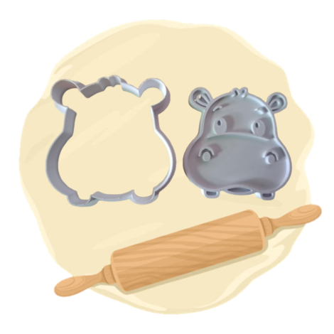Keksausstecher "Nilpferd Kopf"