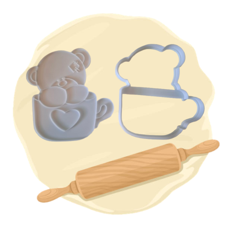 Keksausstecher "Teddy in Tasse"