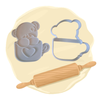 Keksausstecher "Teddy in Tasse"