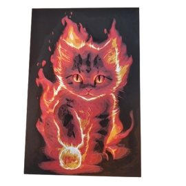 3D-Bild "Feuerkatze"