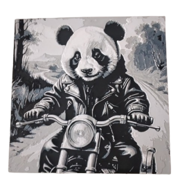 3D-Bild "Panda Motorrad"