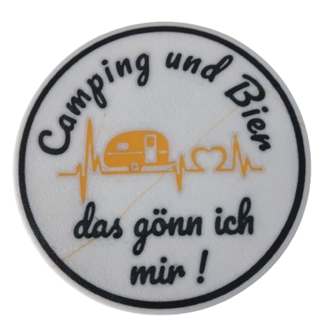 Untersetzer "Camping und Bier"