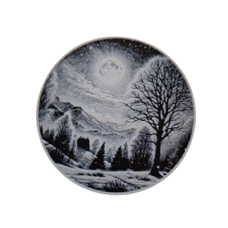 Untersetzer "Vollmond im Schnee"