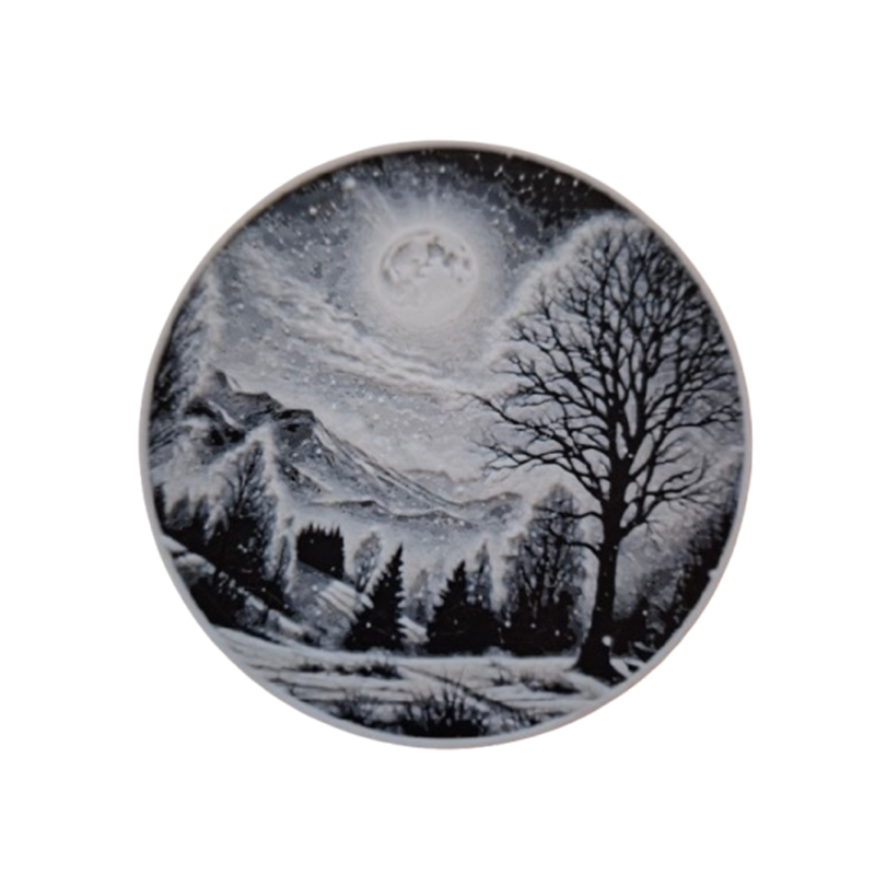Untersetzer "Vollmond im Schnee"