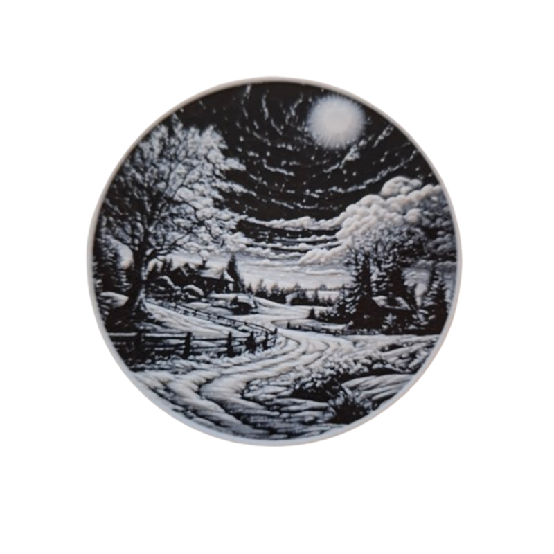 Untersetzer "Schneelandschaft bei Nacht"