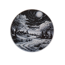Untersetzer "Schneelandschaft bei Nacht"