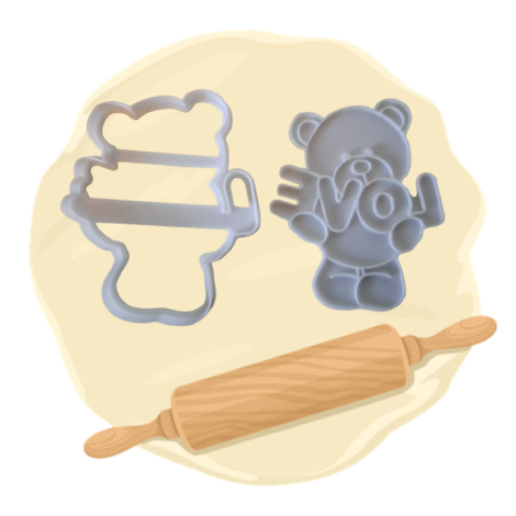 Keksausstecher "Teddy Love"