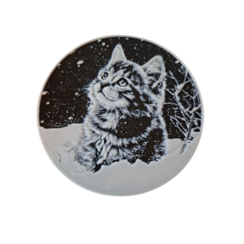 Untersetzer "Katze im Schnee"