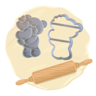 Keksausstecher "Teddy Herzen"