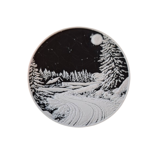 Untersetzer "Schneelandschaft bei Nacht"