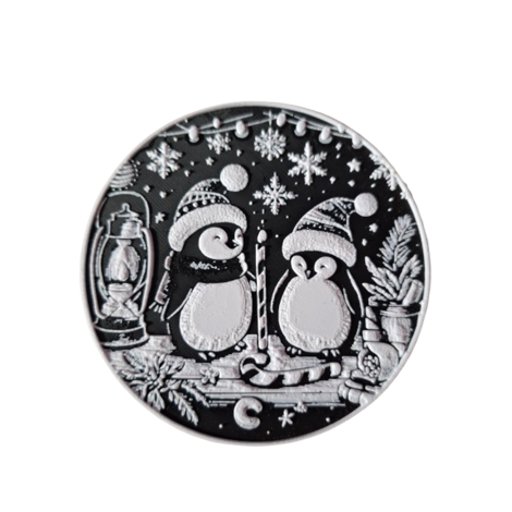 Untersetzer "Pinguine Weihnachten"
