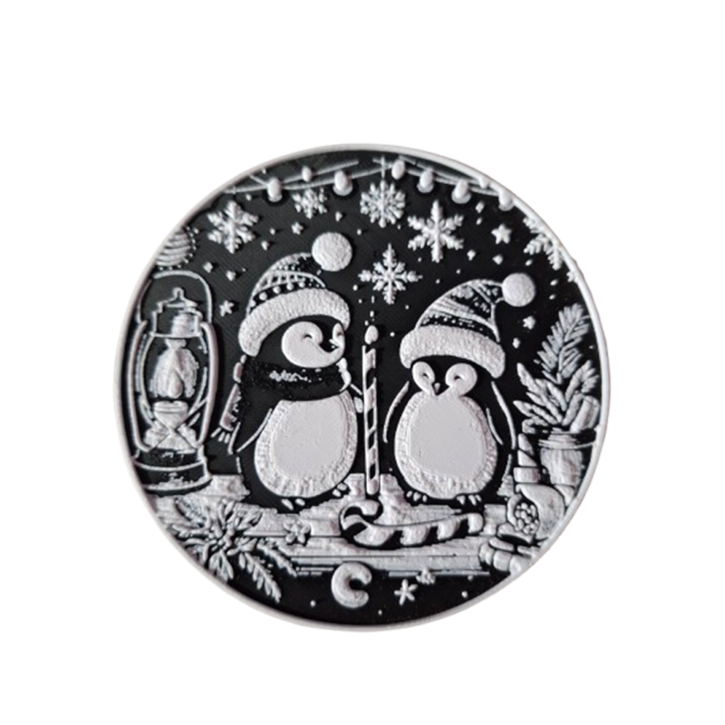 Untersetzer "Pinguine Weihnachten"