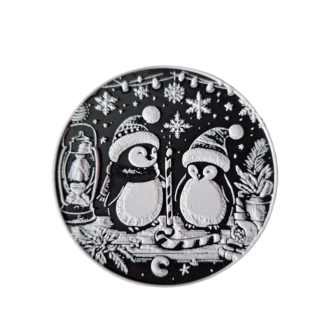 Untersetzer "Pinguine Weihnachten"