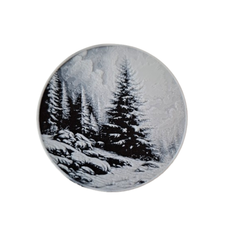Untersetzer "Tannen im Schnee"