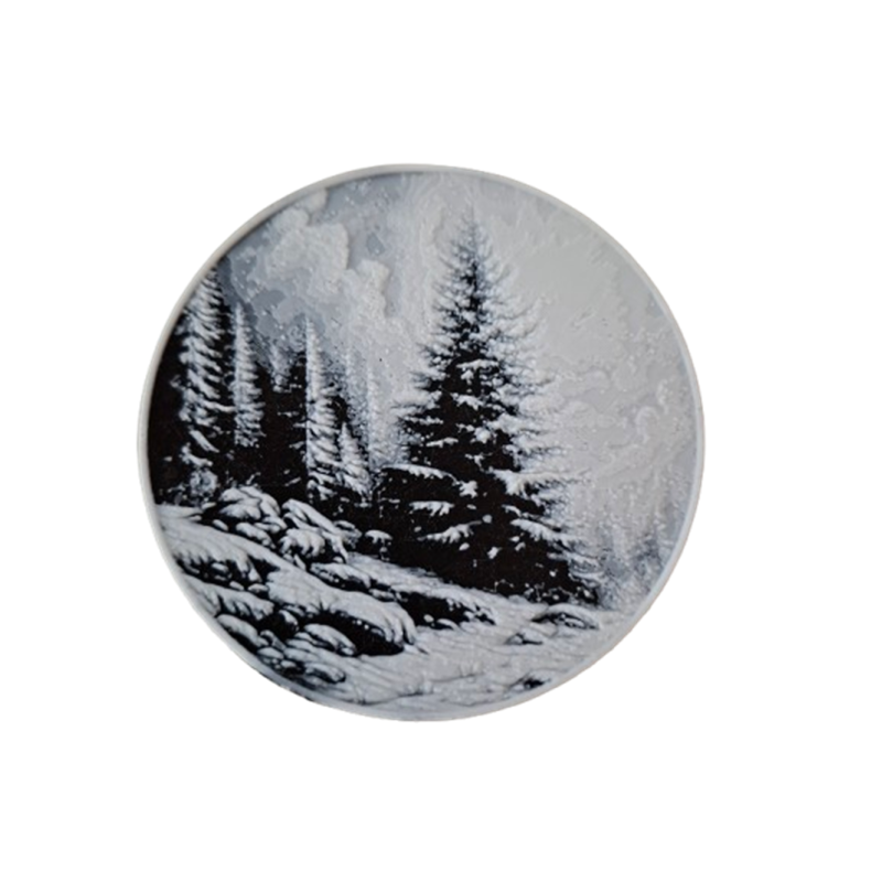 Untersetzer "Tannen im Schnee"