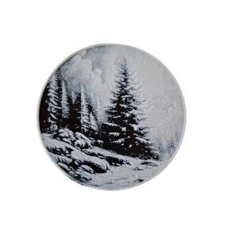 Untersetzer "Tannen im Schnee"
