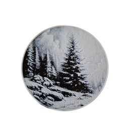 Untersetzer "Tannen im Schnee"