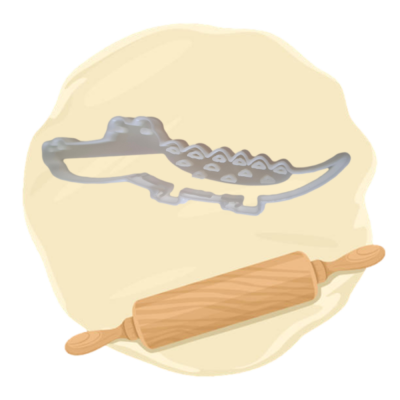 Keksausstecher Krokodil