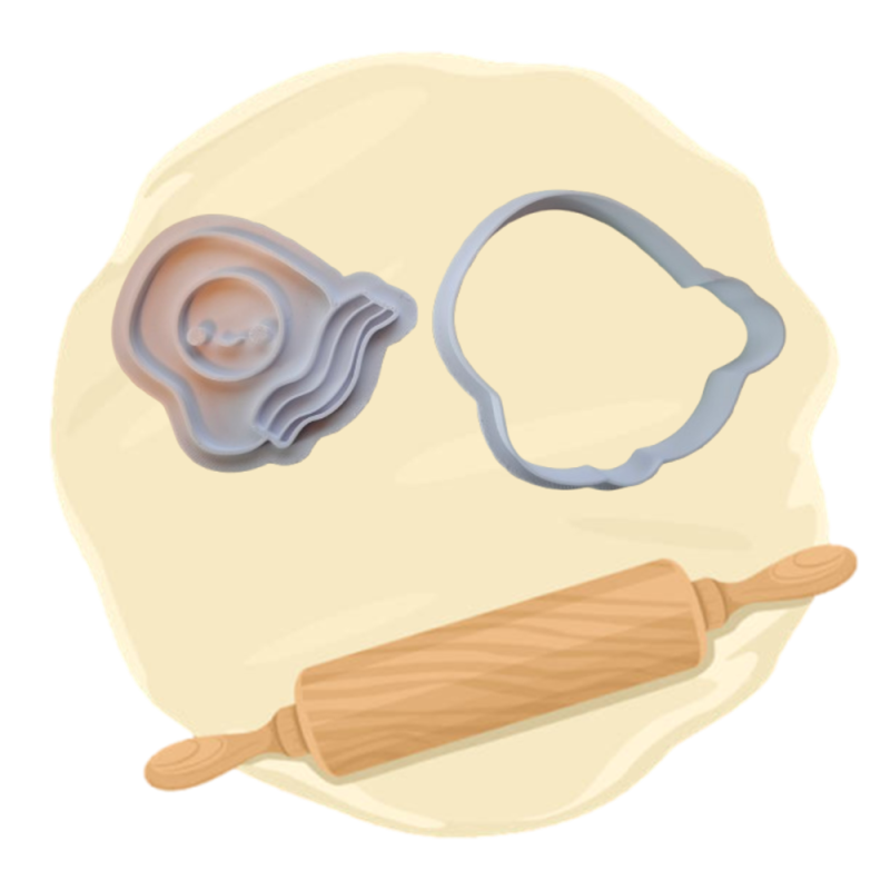 Keksausstecher "Spiegelei mit Speck"