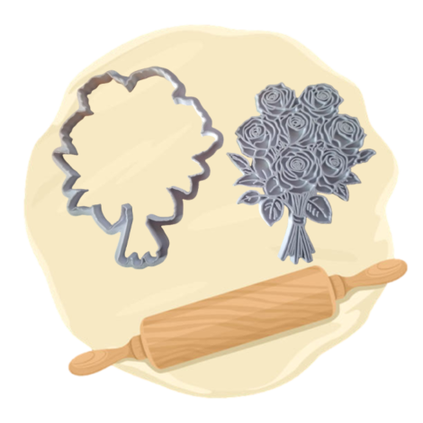 Keksausstecher "Rosenstrauss"