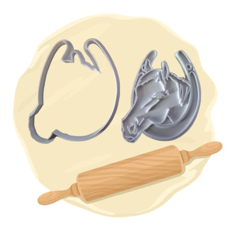 Keksausstecher "Pferd mit Hufeisen"