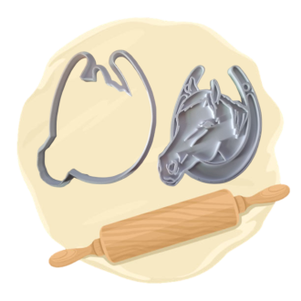 Keksausstecher "Pferd mit Hufeisen"