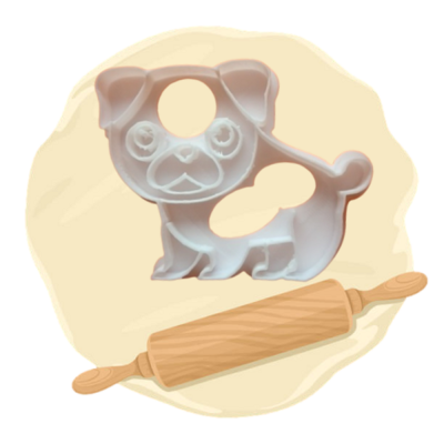 Keksausstecher Motiv "Mops"