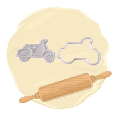 Keksausstecher Motiv "Roller"