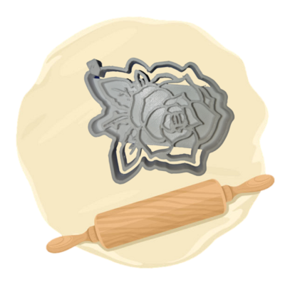 Keksausstecher Motiv "Rose"