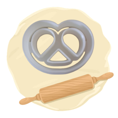 Keksausstecher Motiv "Brezel"