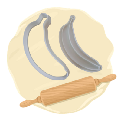 Keksausstecher Motiv "Banane"