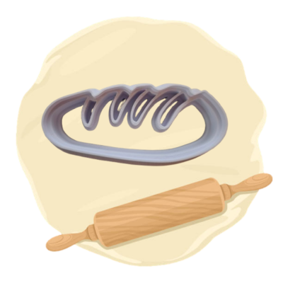Keksausstecher Motiv "Brot"