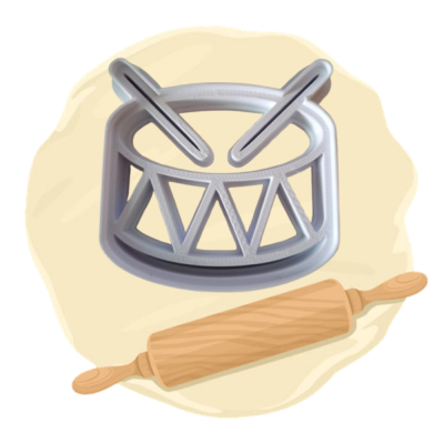 Keksausstecher Motiv "Trommel"